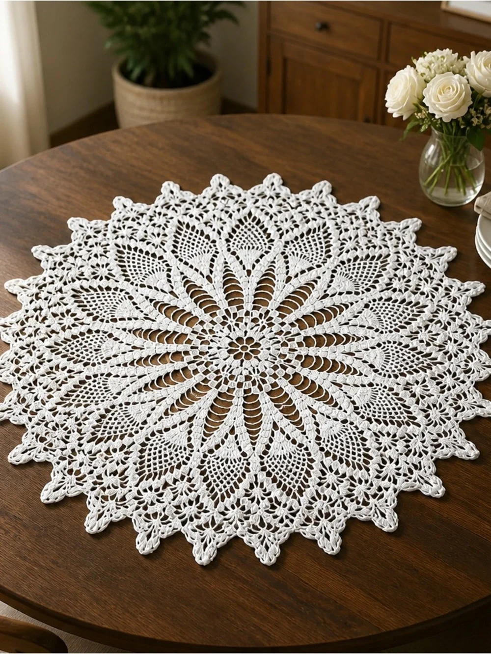 21” Vintage Handmade Doily